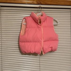 Pink puffer vest